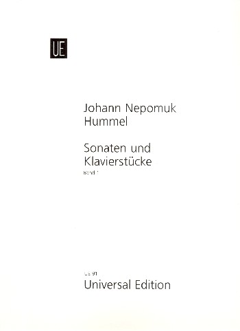 HUMMEL J.N. - SONATAS Y PIEZAS PARA PIANO V.1 -