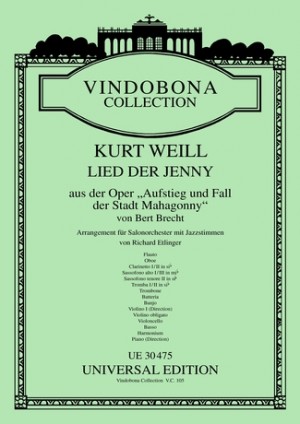 WEILL K./ETLINGER - LIED DER JENNY ARR.ORQUESTA DE SALON PARTES