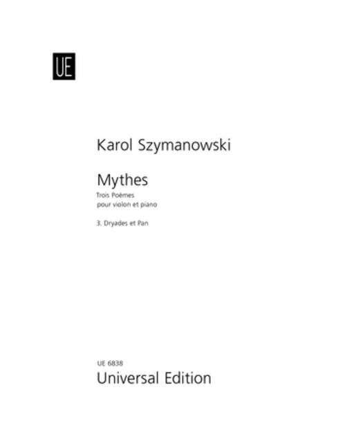 SZYMANOWSKI K. - MYTHES Nº3 DRYADES ET PAN - OP.30