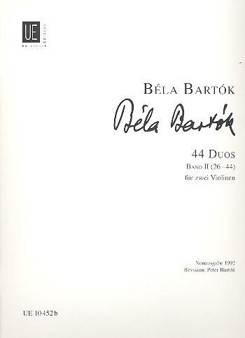 BARTOK B. - DUOS V.2 (26-44) (44) -2 VIOLINES