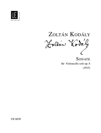 KODALY Z. - SONATA - OP.8 - VIOLONCHELO SOLO