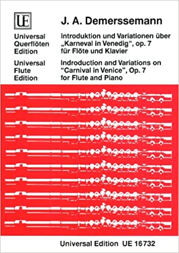 DEMERSSEMAN J. - INTRODUCCION Y VARIACIONES SOBRE CARNAVAL - OP.7