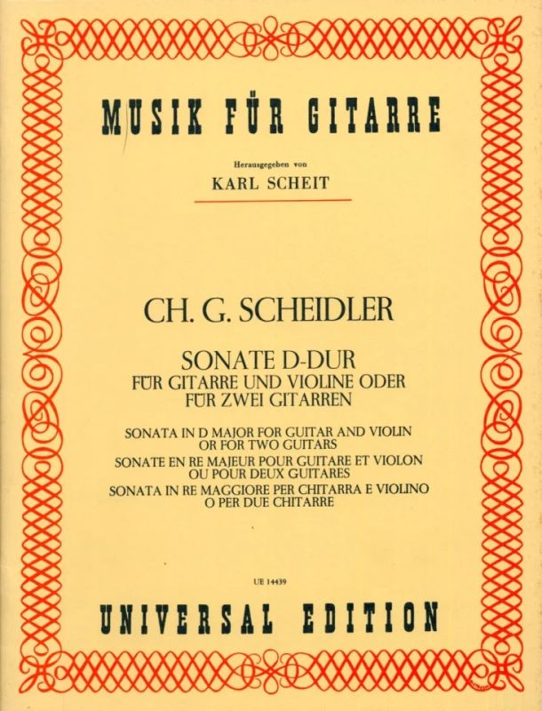 SCHEIDLER CH.G. - SONATA RE M -