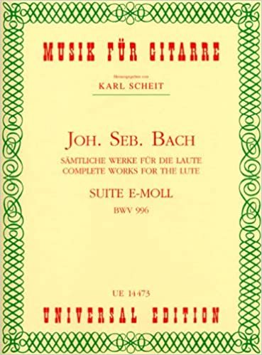 BACH J.S. - SUITE Nº1 MI m ORIGINAL LAUD - BWV.996