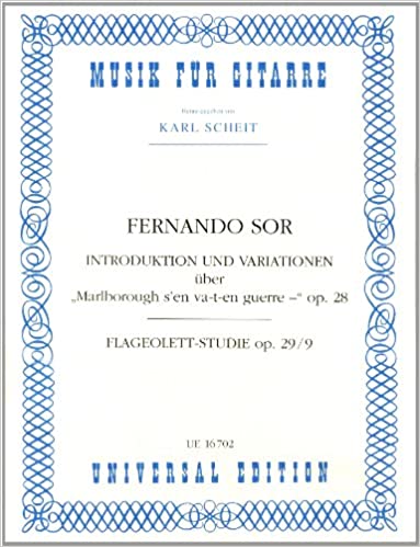 SOR F. - VARIACIONES SOBRE MAMBRU/FLAGEOLETT - OP.28/29 Nº9