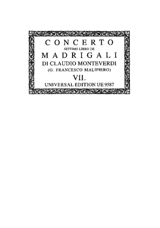 MONTEVERDI C. - OBRA COMPLETA V.7 -