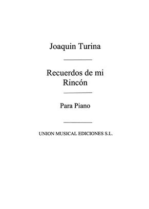 TURINA J. - RECUERDOS DE MI RINCON - OP.14