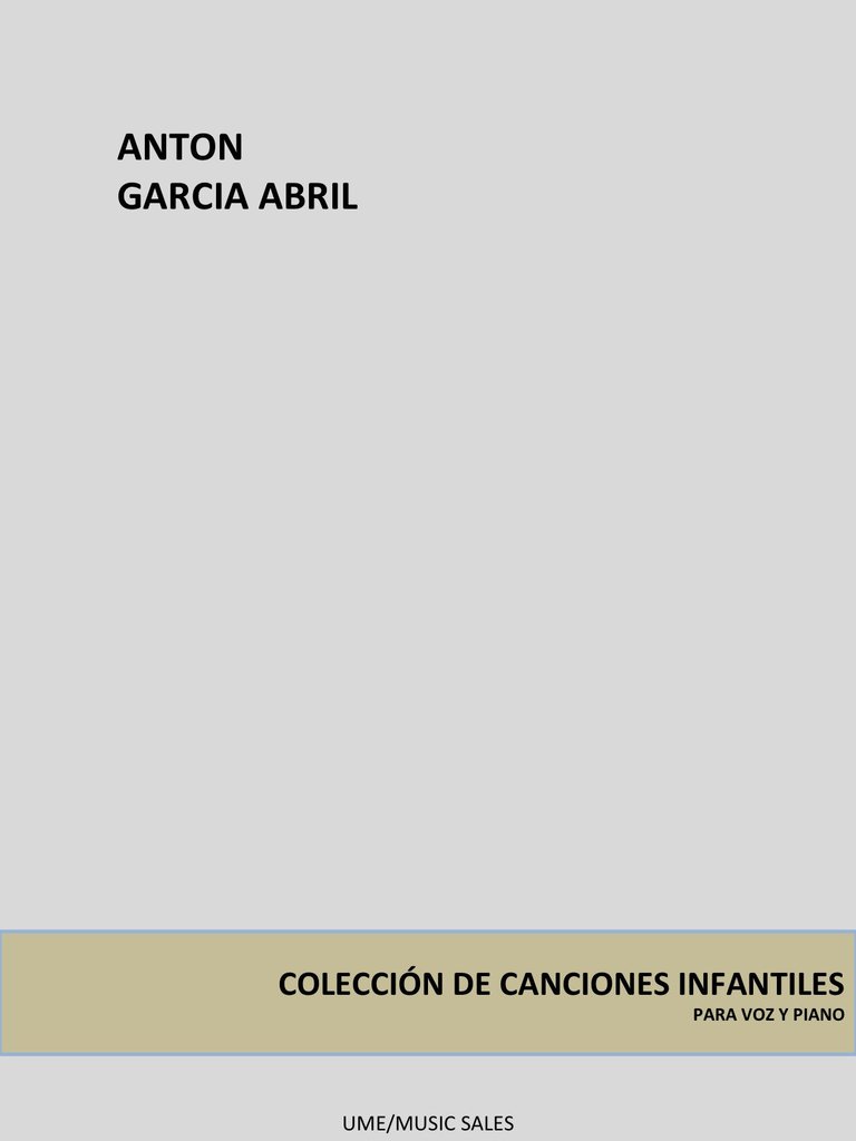 GARCIA ABRIL A. - CANCIONES INFANTILES -