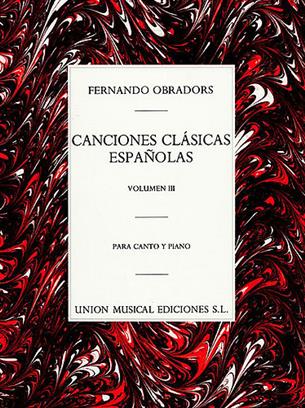 OBRADORS F. - CANCIONES CLASICAS ESPAÑOLAS V.3 -
