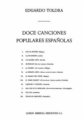 TOLDRA E. - CANCIONES POPULARES ESPAÑOLAS (12) -