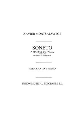 MONTSALVATGE X. - SONETO A MANUEL FALLA -