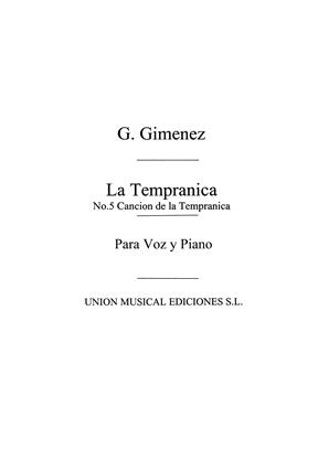 GIMENEZ G. - CANCION DE LA TEMPRANICA -