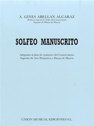 GINES ABELLAN - SOLFEO MANUSCRITO -