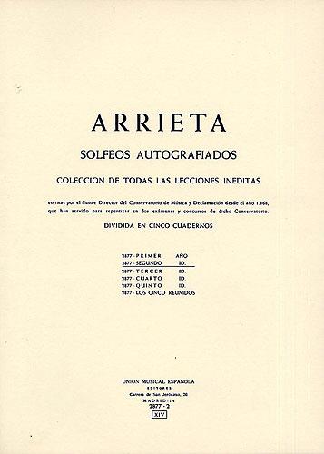ARRIETA E. - SOLFEO MANUSCRITO V.2 -