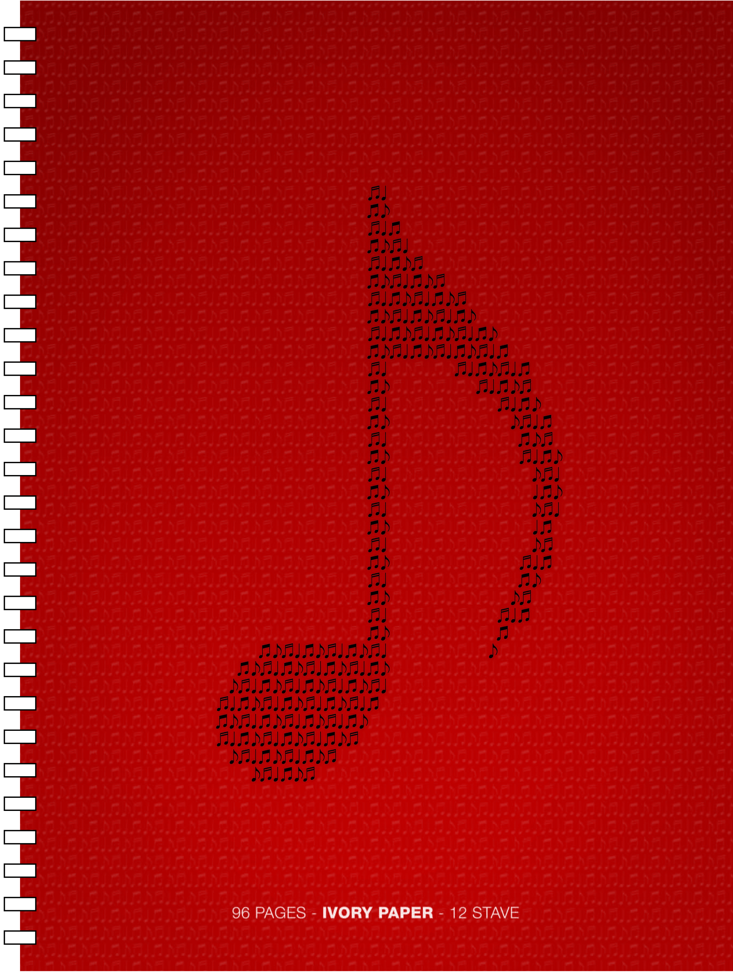 BLOCK - GRANDE VERTICAL 12 PAUTAS (ESPIRAL) (96 HOJAS MARFIL)