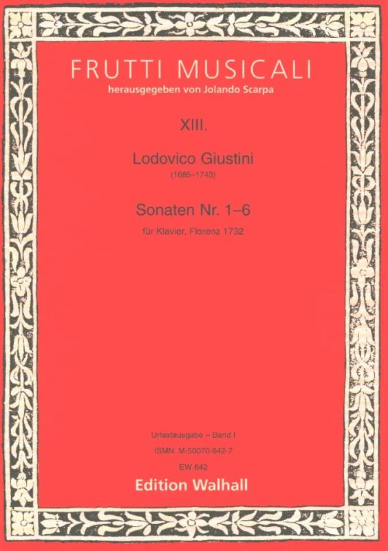 GIUSTINI L. - SONATA DA CEMBALO DI PIANO E FORTE OP.1 V.1