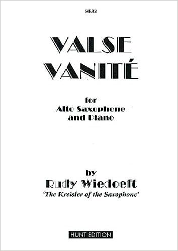 WIEDOEFT R. - VALSE VANITE - SAXO Y PIANO-