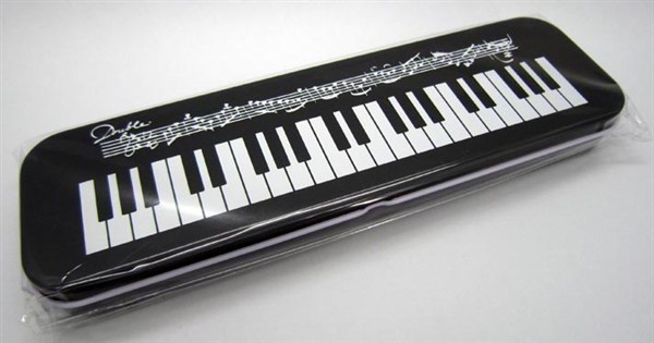 REGALO - ESTUCHE DE METAL NEGRO CON TECLADO