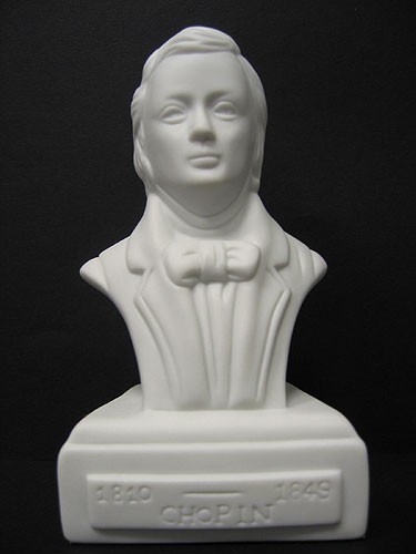 REGALO- BUSTO PORCELANA COMPOSITOR CHOPIN (13CM)