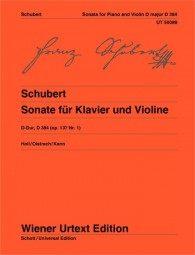 SCHUBERT F. - SONATA Nº1 RE M D.384 URTEXT - OP.137