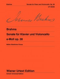 BRAHMS J. - SONATA MI m URTEXT - OP.38 - VIOLONCHELO