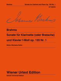BRAHMS J. - SONATA FA m URTEXT - OP.120 Nº1 CLARINETE Y PIANO-