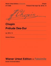 CHOPIN F.-PRELUDIO LA GOTA DE AGUA OP.28/15  URTEXT+ FACSIMIL