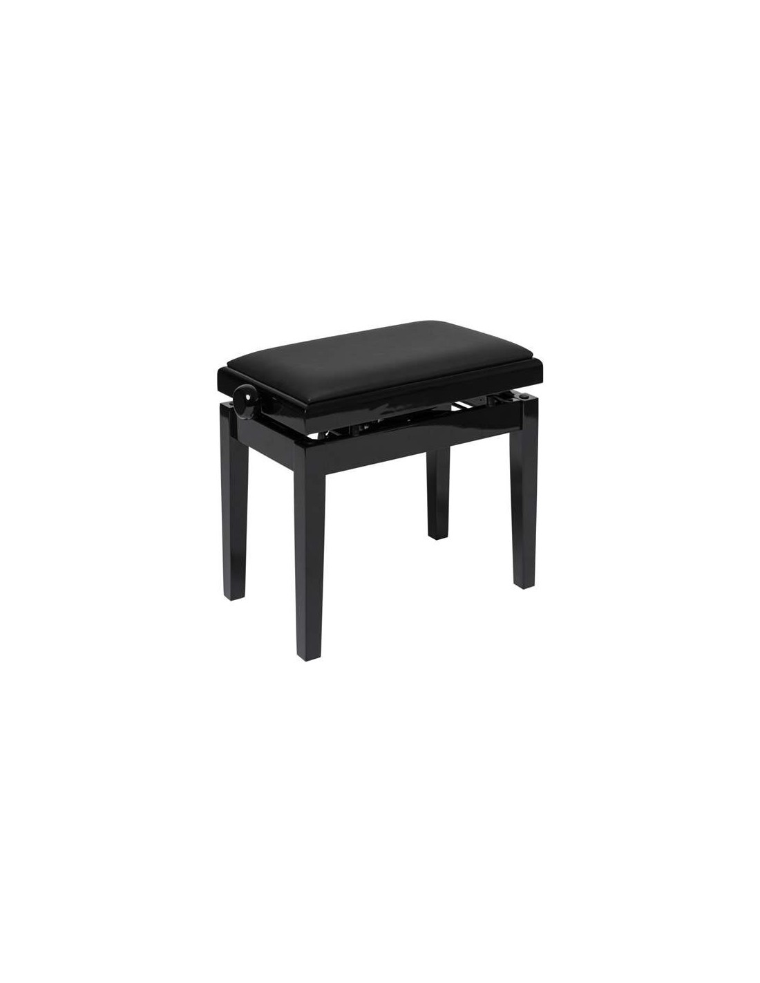 BANQUETA REGULABLE - X24 MADERA NEGRO MATE TAPIZADO TERCIOPELO NEGRO
