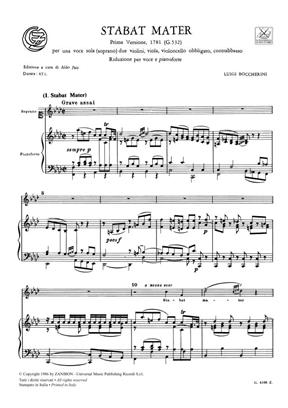 BOCCHERINI L. - STABAT MATER - OP.61 (G.532) (1º VERSION -1781)