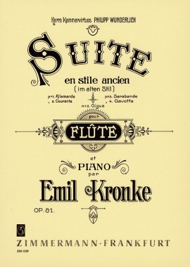 KRONKE E. - SUITE EN ESTILO ANTIGUO OP.81