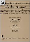 BACH J.S. - SINFONIA /ARIA FLAUTA
