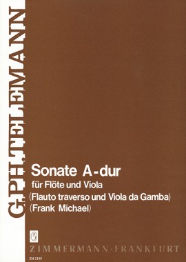 TELEMANN G.P. - SONATA LA M -  FLAUTA Y VIOLA