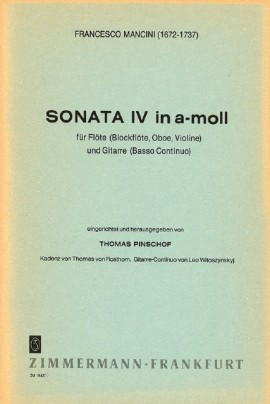 MANCINI F. - SONATA IV LA m -FL/G