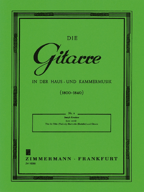 KREUTZER J. - TRIO RE M                      FL(V)/V/G - OP.9 Nº3