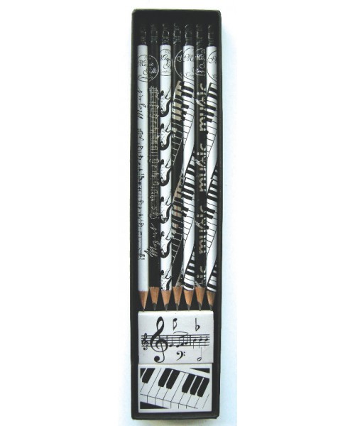 REGALO - LAPIZ CON GOMA BLANCO (NOTAS/TECLADO/CLA SOL)  *PRECIO X UNIDAD*