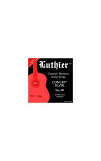 cuerda guitarra - luthier concert silver dark lu-60 extra high tension