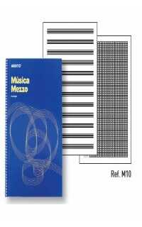 block additio espiralmusica mezzo 12 pentagramas+portapartituras 9mm tamaño a4