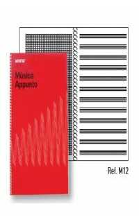 block additio espiral appunto 12 pentagramas9mm+pagina cuadriculada a4