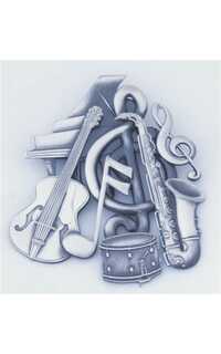 regalo - broche de instrumentos plata ***descatalogado***