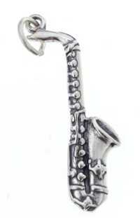 regalo - colgante de saxofon (plata)