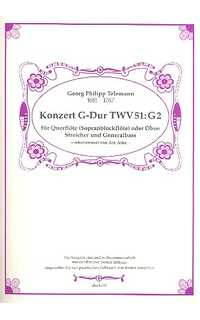 telemann g.p.- concierto sol m twv 51g2 flauta (oboe/fl.pico) (solo cd)