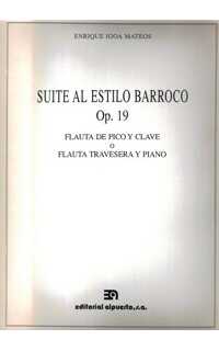 igoa e. - suite al estilo barroco op.19 (flauta trav o pico y piano)