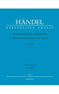 handel g.f. - ricardo primero de inglaterra urtext hwv23