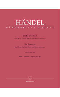handel g.f. - sonatas v.1 (1-2) urtext ob/vp - hwv.380-385