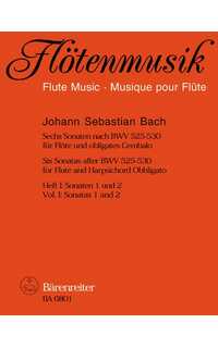 bach j.s. - sonatas v.1 (6) - bwv.525-530 - flauta y piano