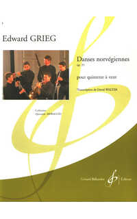 grieg e. - danzas noruegas (4) fl/ob/cl/tr/fg - op.35