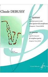 debussy c. - cuarteto nº1 op.10 (trans.4 saxofones)