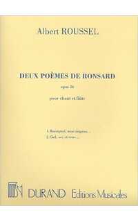 roussell a. - poemas de ronsard ( 2) op.26 flauta y voz