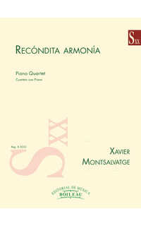 montsalvatge x. - recondita armonia - cuarteto con piano