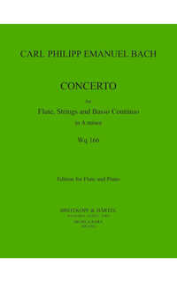 bach c.p.e. - concierto la m - wq.166 (sc + pt)